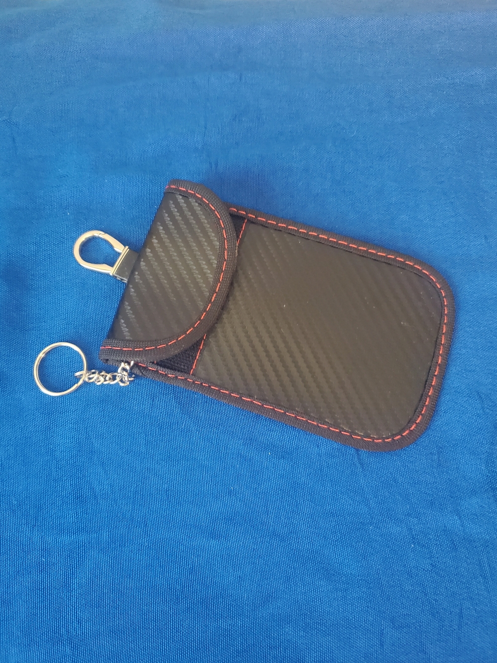 Carbon Fiber Faraday Pouch for Car Keys - RFID Signal Blocking Key Fob Protector